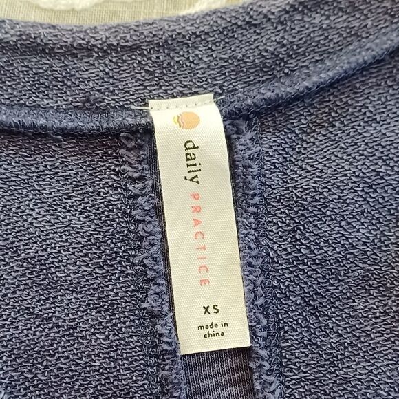 Anthropologie Daily Practice Romper Shorts 100% Cotton Faux Wrap Top. NWT - Picture 9 of 15